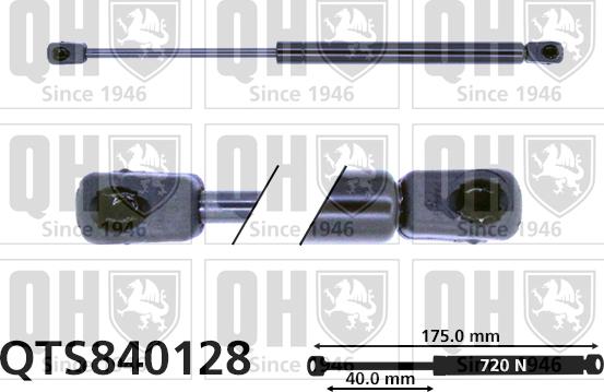Quinton Hazell QTS840128 - Газова пружина, кришка багажник autozip.com.ua