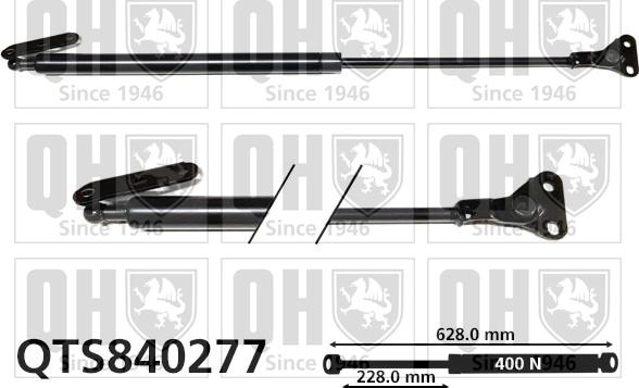 Quinton Hazell QTS840277 - Газова пружина, кришка багажник autozip.com.ua