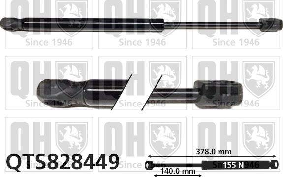 Quinton Hazell QTS828449 - Газова пружина, капот autozip.com.ua