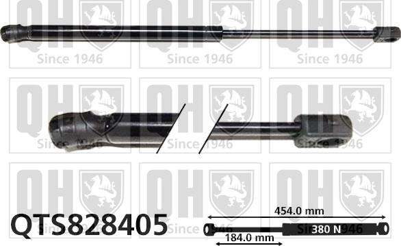 Quinton Hazell QTS828405 - Газова пружина, кришка багажник autozip.com.ua