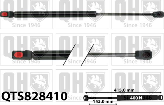 Quinton Hazell QTS828410 - Газова пружина, капот autozip.com.ua
