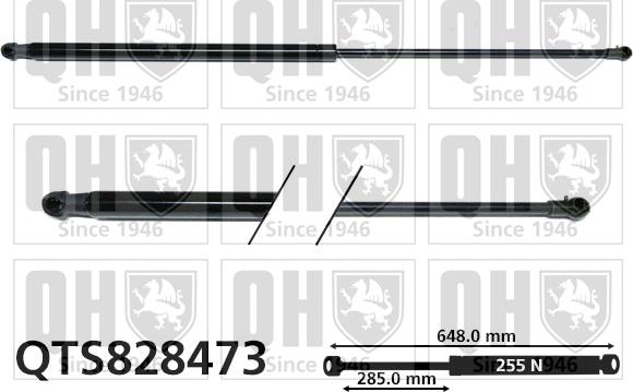 Quinton Hazell QTS828473 - Газова пружина, кришка багажник autozip.com.ua