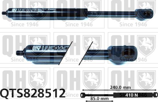 Quinton Hazell QTS828512 - Газова пружина, капот autozip.com.ua