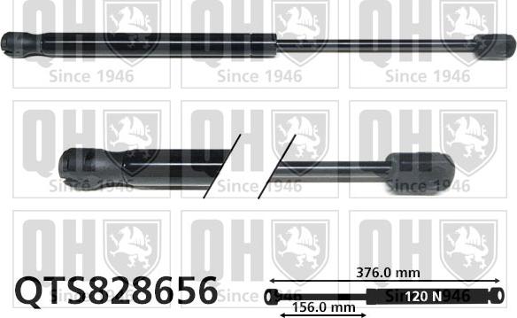 Quinton Hazell QTS828656 - Газова пружина, кришка багажник autozip.com.ua