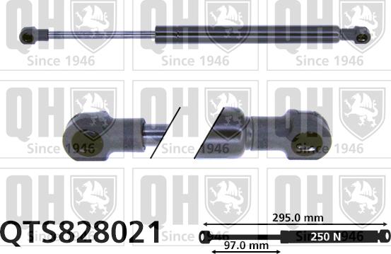 Quinton Hazell QTS828021 - Газова пружина, кришка багажник autozip.com.ua