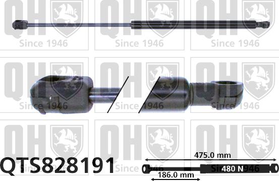 Quinton Hazell QTS828191 - Газова пружина, кришка багажник autozip.com.ua