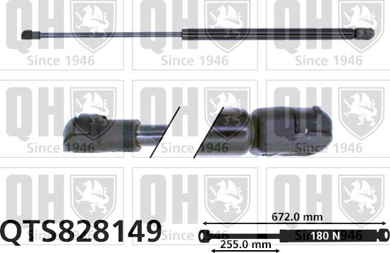 Quinton Hazell QTS828149 - Газова пружина, капот autozip.com.ua