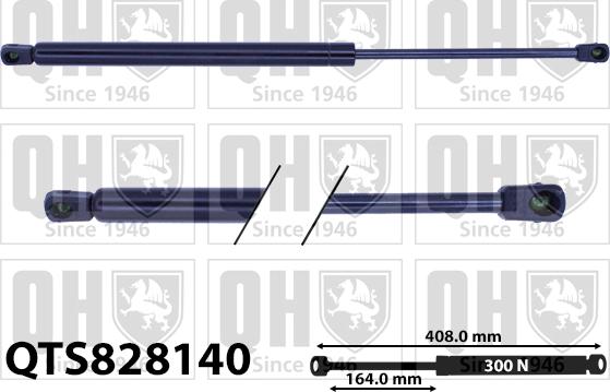 Quinton Hazell QTS828140 - Газова пружина, кришка багажник autozip.com.ua