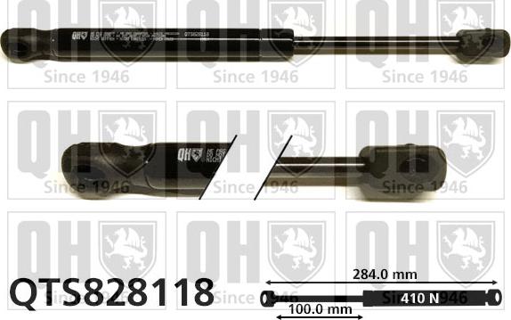 Quinton Hazell QTS828118 - Газова пружина, капот autozip.com.ua