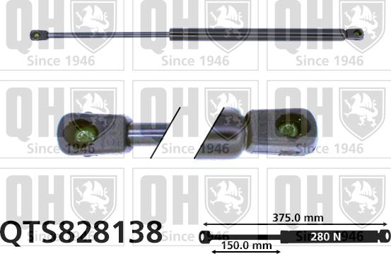 Quinton Hazell QTS828138 - Газова пружина, капот autozip.com.ua