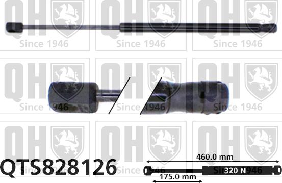 Quinton Hazell QTS828126 - Газова пружина, кришка багажник autozip.com.ua