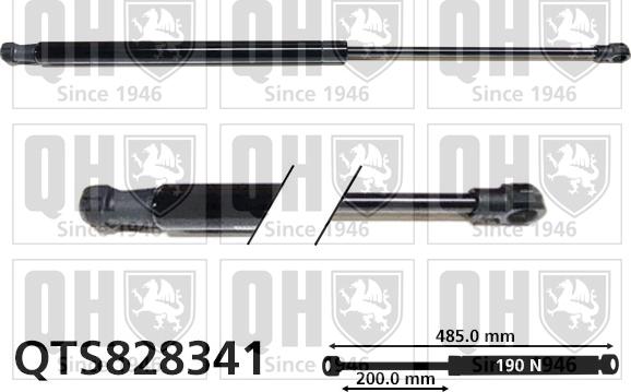 Quinton Hazell QTS828341 - Газова пружина, кришка багажник autozip.com.ua