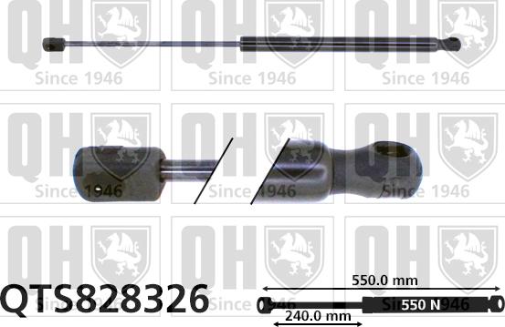 Quinton Hazell QTS828326 - Газова пружина, кришка багажник autozip.com.ua