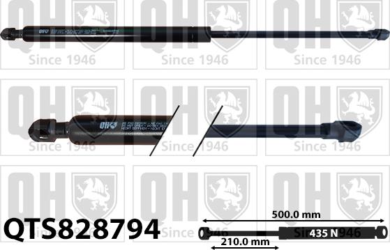 Quinton Hazell QTS828794 - Газова пружина, кришка багажник autozip.com.ua