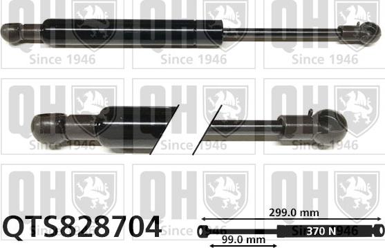 Quinton Hazell QTS828704 - Газова пружина, кришка багажник autozip.com.ua