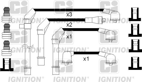 Quinton Hazell XC1044 - Комплект проводів запалювання autozip.com.ua