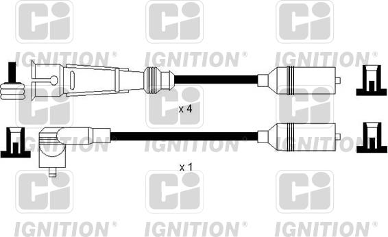 Quinton Hazell XC1159 - Комплект проводів запалювання autozip.com.ua