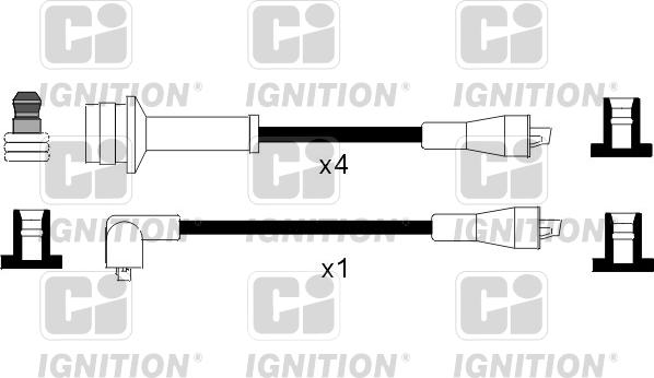 Quinton Hazell XC1107 - Комплект проводів запалювання autozip.com.ua