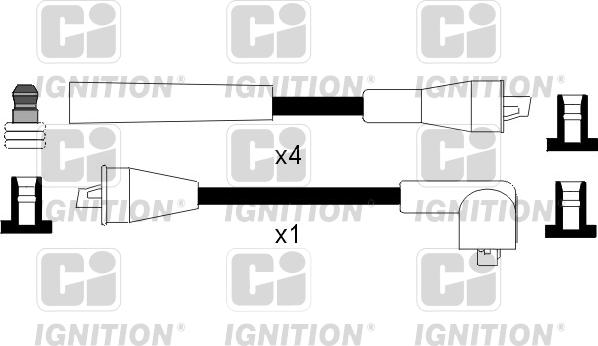 Quinton Hazell XC256 - Комплект проводів запалювання autozip.com.ua