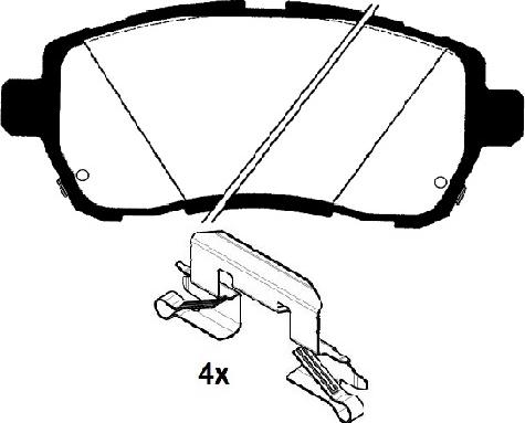 TOYOTA 04465-WC001 - Гальмівні колодки, дискові гальма autozip.com.ua