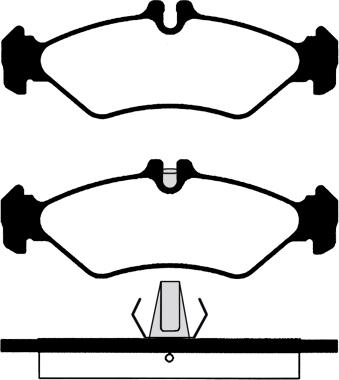 Mercedes-Benz N24205620 - Гальмівні колодки, дискові гальма autozip.com.ua