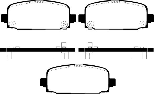 Jeep K2AMV4597AB - Гальмівні колодки, дискові гальма autozip.com.ua