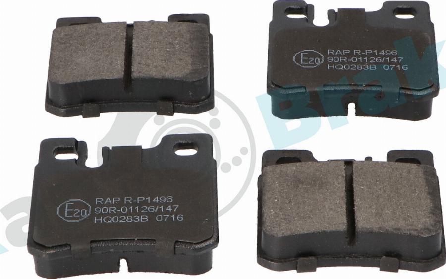 RAP BRAKES R-P1496 - Гальмівні колодки, дискові гальма autozip.com.ua
