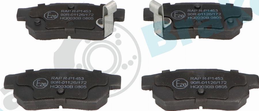 RAP BRAKES R-P1453 - Гальмівні колодки, дискові гальма autozip.com.ua