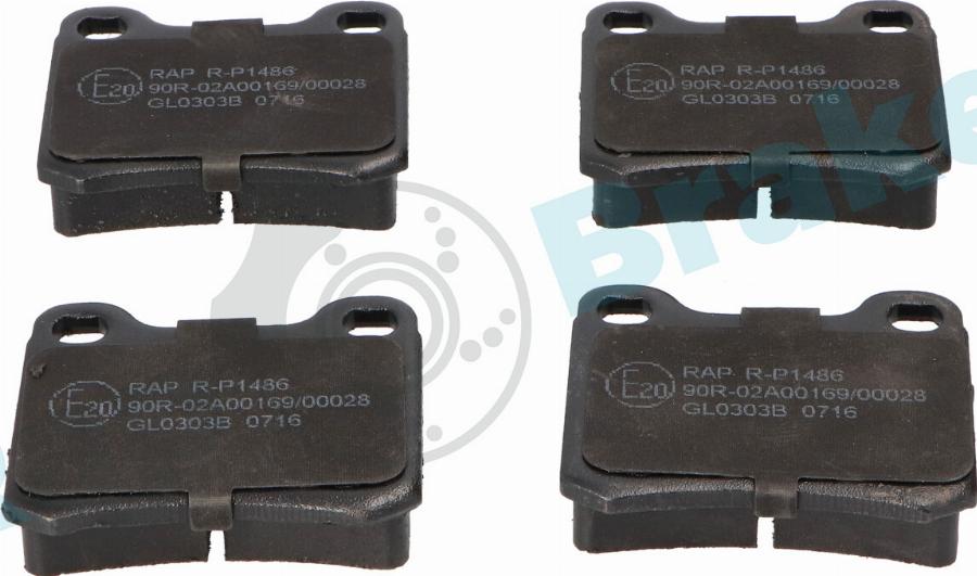RAP BRAKES R-P1486 - Гальмівні колодки, дискові гальма autozip.com.ua
