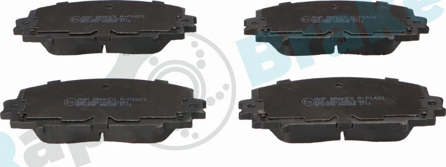 RAP BRAKES R-P1421 - Гальмівні колодки, дискові гальма autozip.com.ua