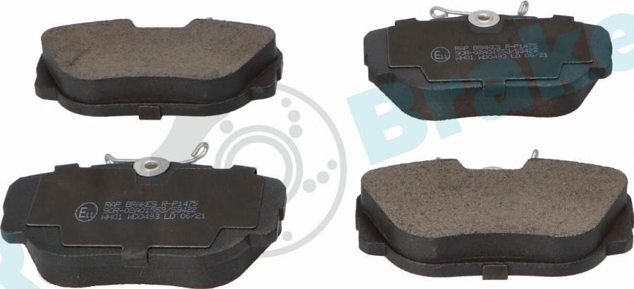 RAP BRAKES R-P1475 - Гальмівні колодки, дискові гальма autozip.com.ua