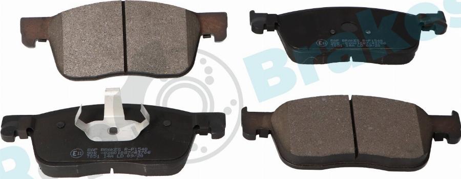 RAP BRAKES R-P1548 - Гальмівні колодки, дискові гальма autozip.com.ua