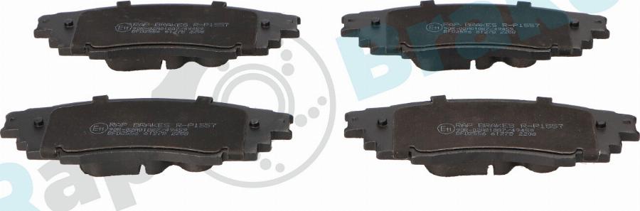 RAP BRAKES R-P1557 - Гальмівні колодки, дискові гальма autozip.com.ua
