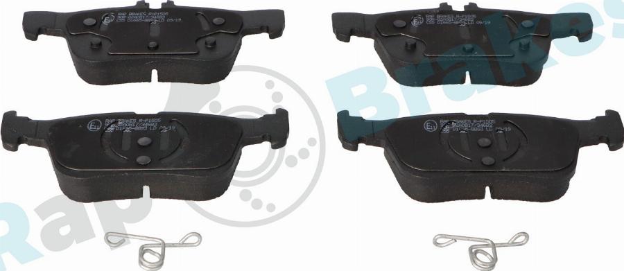 RAP BRAKES R-P1505 - Гальмівні колодки, дискові гальма autozip.com.ua