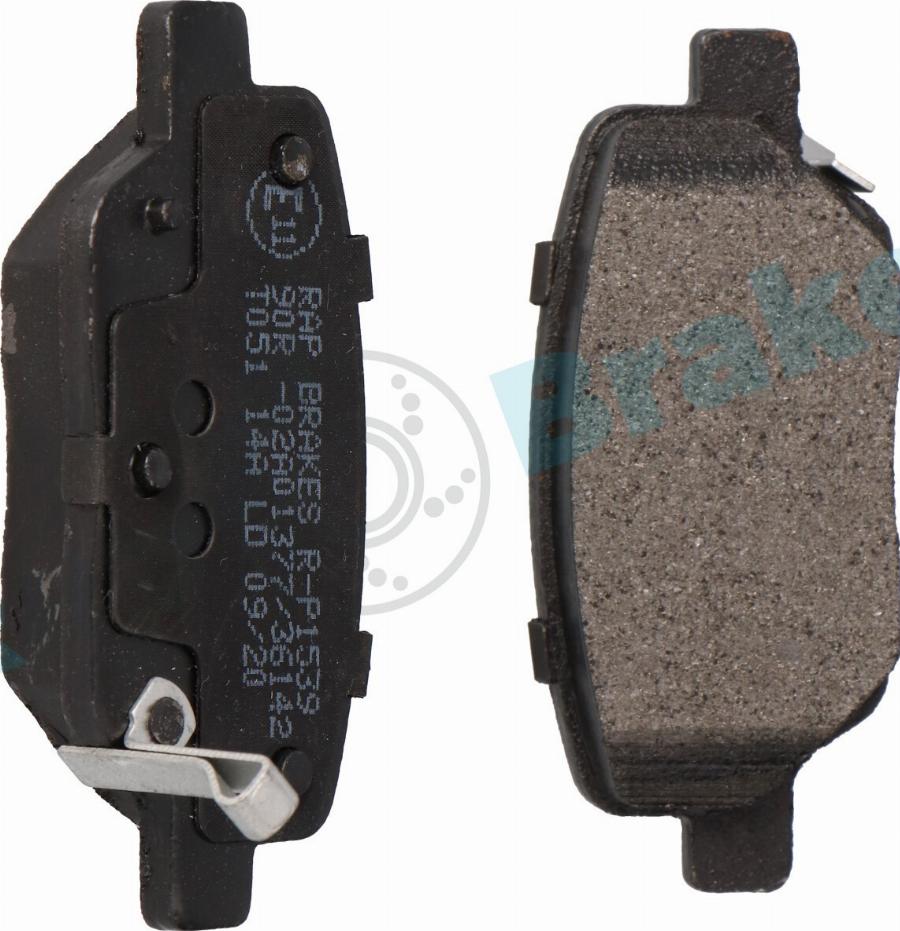 RAP BRAKES R-P1539 - Гальмівні колодки, дискові гальма autozip.com.ua