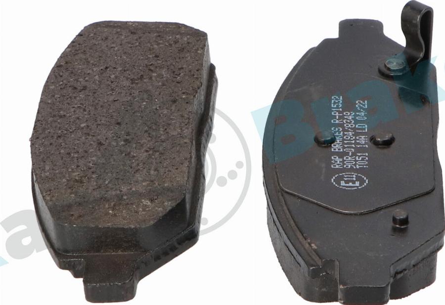 RAP BRAKES R-P1532 - Гальмівні колодки, дискові гальма autozip.com.ua