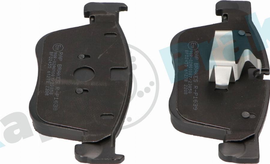 RAP BRAKES R-P1639 - Гальмівні колодки, дискові гальма autozip.com.ua