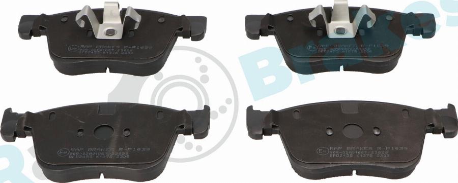 RAP BRAKES R-P1639 - Гальмівні колодки, дискові гальма autozip.com.ua