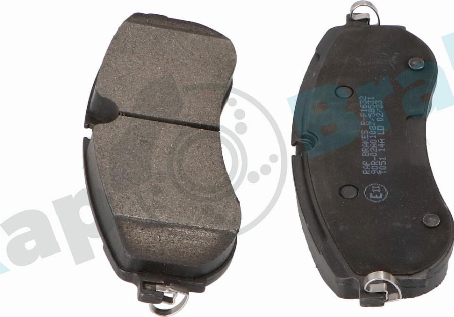RAP BRAKES R-P1632 - Гальмівні колодки, дискові гальма autozip.com.ua