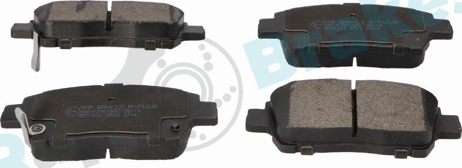 RAP BRAKES R-P1046 - Гальмівні колодки, дискові гальма autozip.com.ua