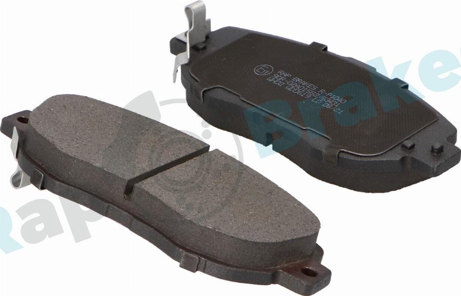 RAP BRAKES R-P1040 - Гальмівні колодки, дискові гальма autozip.com.ua