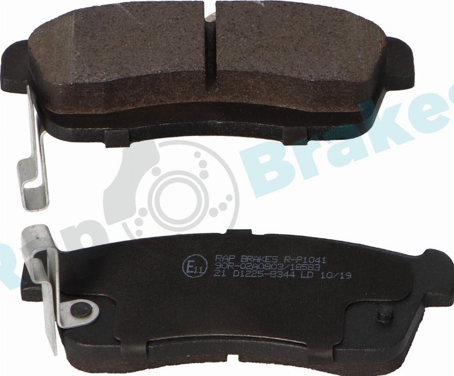 RAP BRAKES R-P1041 - Гальмівні колодки, дискові гальма autozip.com.ua