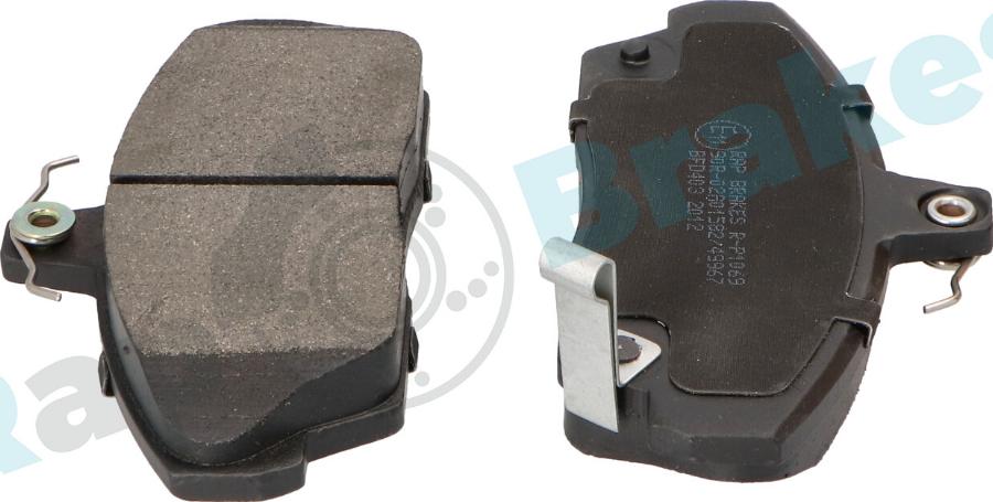 RAP BRAKES R-P1069 - Гальмівні колодки, дискові гальма autozip.com.ua