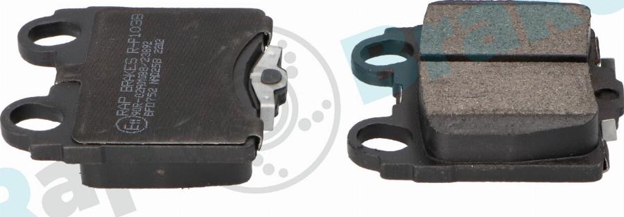 RAP BRAKES R-P1038 - Гальмівні колодки, дискові гальма autozip.com.ua