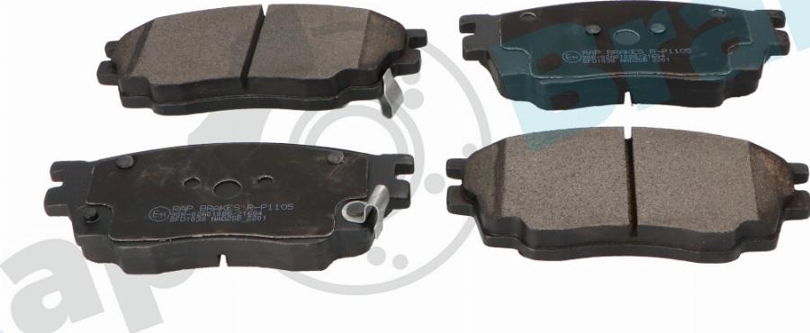 RAP BRAKES R-P1105 - Гальмівні колодки, дискові гальма autozip.com.ua