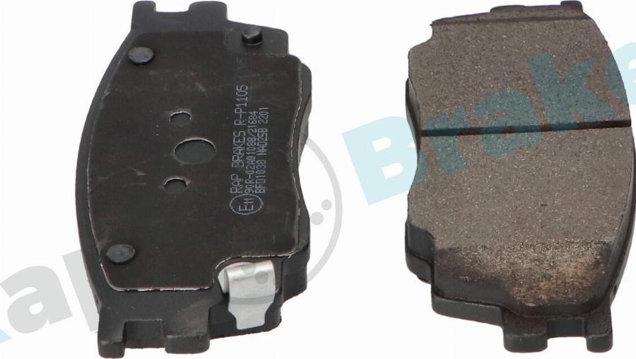 RAP BRAKES R-P1105 - Гальмівні колодки, дискові гальма autozip.com.ua