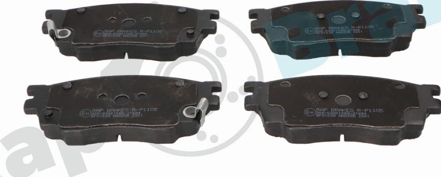 RAP BRAKES R-P1105 - Гальмівні колодки, дискові гальма autozip.com.ua