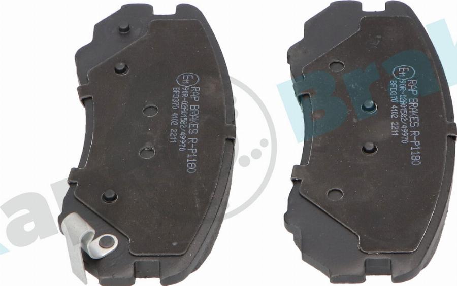 RAP BRAKES R-P1180 - Гальмівні колодки, дискові гальма autozip.com.ua