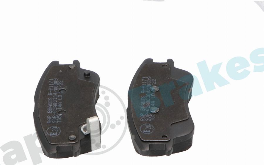 RAP BRAKES R-P1171 - Гальмівні колодки, дискові гальма autozip.com.ua