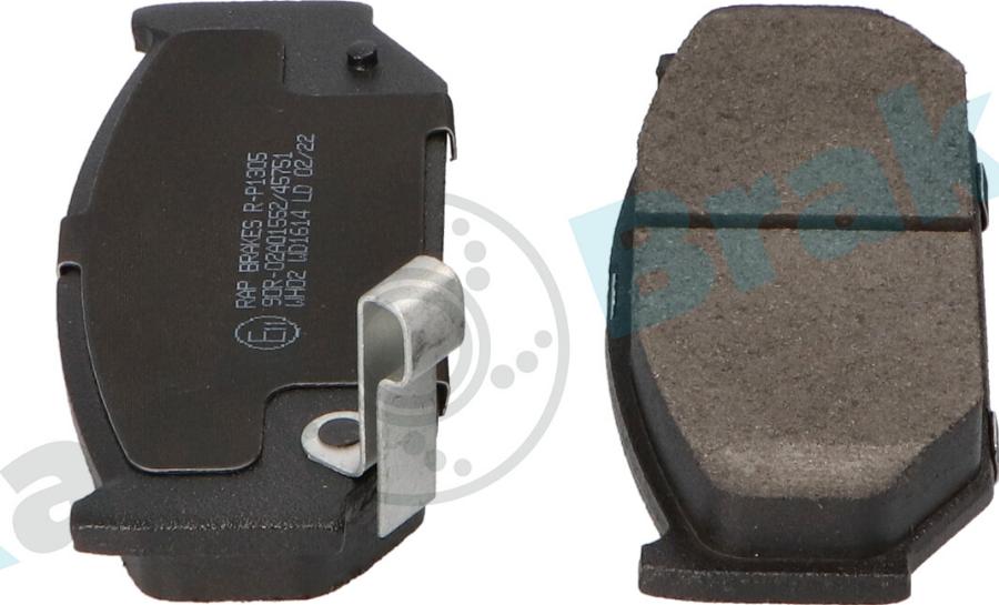 RAP BRAKES R-P1305 - Гальмівні колодки, дискові гальма autozip.com.ua